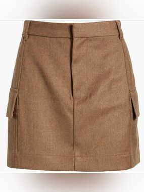 AG x EmRata Colombo Cargo Wool Miniskirt